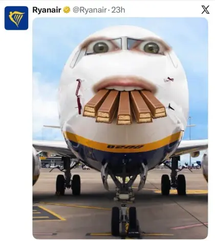 Ryanair kitkat meme